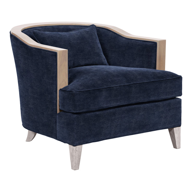 Thom Filicia Home Upholstered Barrel Chair, Nadia Eclipse Polyester, Navajo