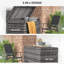 Latitude Run 153cm W 627L Wicker Deck Box with Wheels in Dark Grey