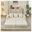 Canapé-lit pliant convertible en chenille beige Comfy-1183182394
