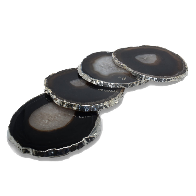 Sous-verre en agate, Noir