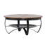 Table basse en bois de manguier et fer à la main fabriquée à la main