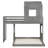 Sage Twin Over Full House Bunk Bed Frame with Playhouse Roof, Windows and Reversible Ladder-857050005
