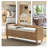 Anesty 57.25" Boho Wicker Upholstered Storage Bench
