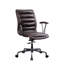 Chaise de bureau en cuir fleuri Zooey