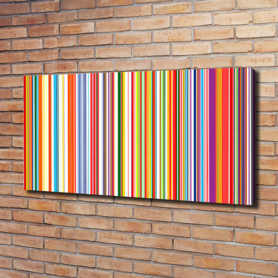 Coloured Stripes - Wrapped Canvas Print
