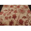 Tapis beige / rouge en laine noué à la main de conception unique 6 pi 8 po x 8 pi 8 po Leja
