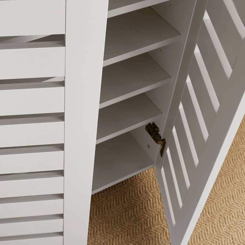 Oslo 10 Pair Shoe Storage Cabinet, White