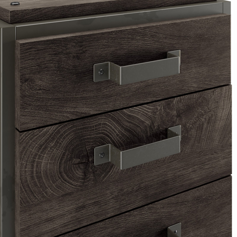 Bureau en L Patankar, Gris foncé