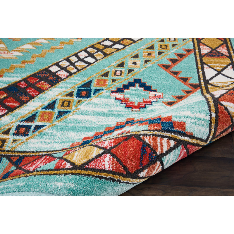 Baver Southwestern Area Rug, Rectangle 66 x 130cm