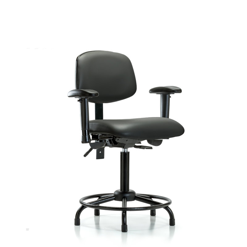 Chaise de travail Lashaunda, Gris foncé, Oui, Patins