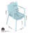 Indoor And Outdoor Armchair, Modern Stackable Plastic With Ergonomic Slatted Back Design, All-Weather PP Material-2060763481