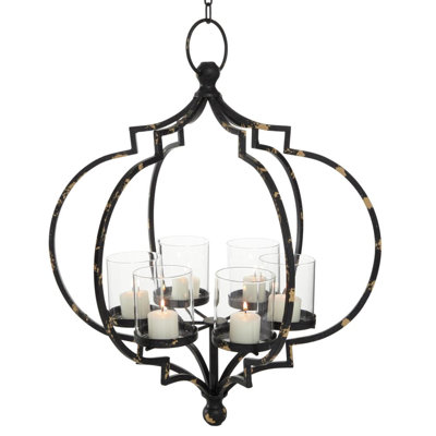 Metal Hanging Candelabra 17" x 17" x 19"
