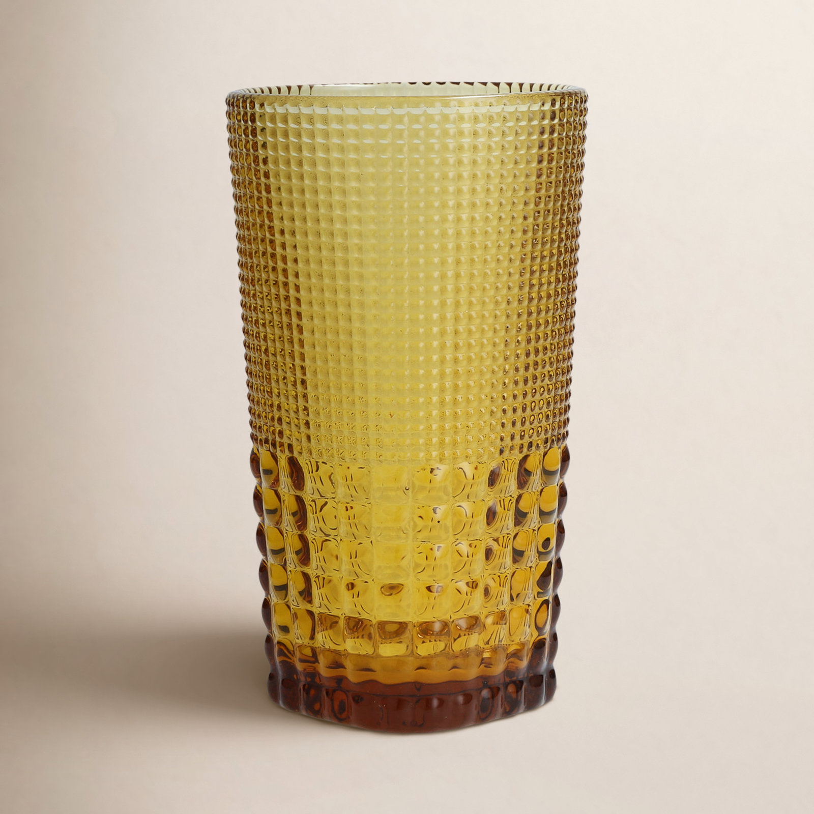 Malcolm Drinking Glass, Amber, 15 oz.