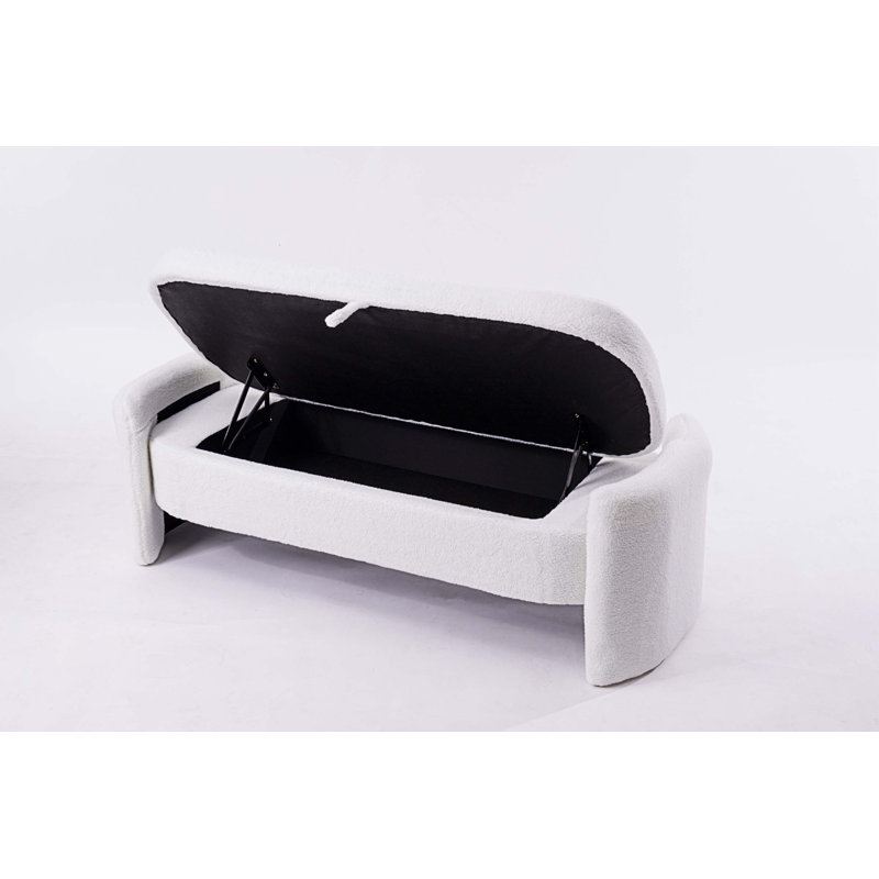 Banc de rangement Cheenou, Blanc