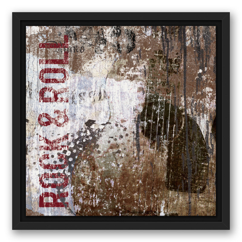 Guitare Rock and Roll, H 13,75 po x l 13,75 po x P 1,75 po