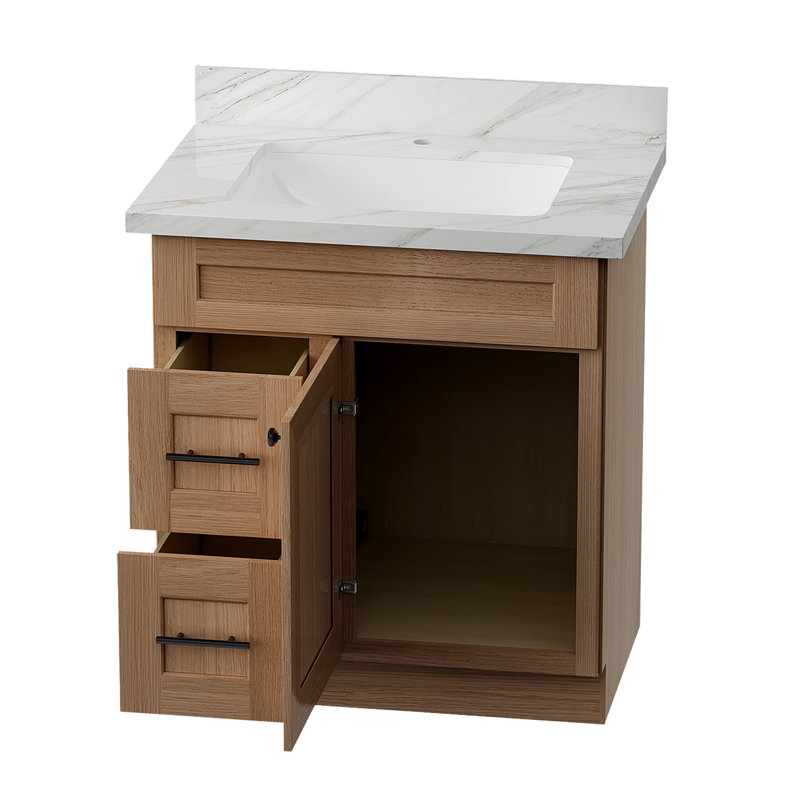 Ensemble de meuble-lavabo Sinber, Chêne Redondo