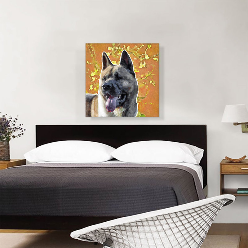 Reproduction d'art sur toile Akita, H 26 po x l 26 po x P 1,5 po