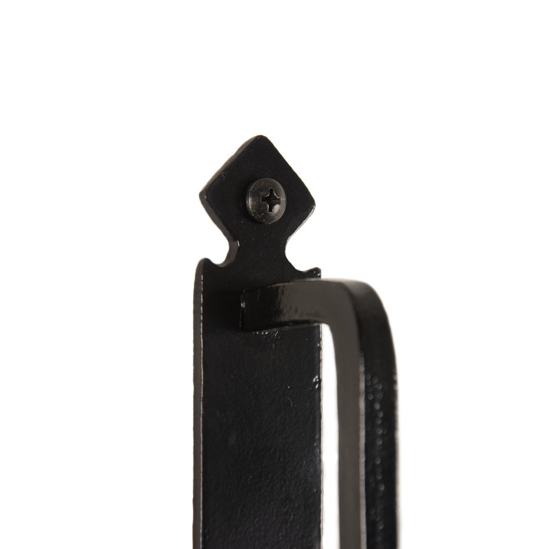 Hand Forged 4.5"  Wrought Iron Cabinet Handle, Matte Black