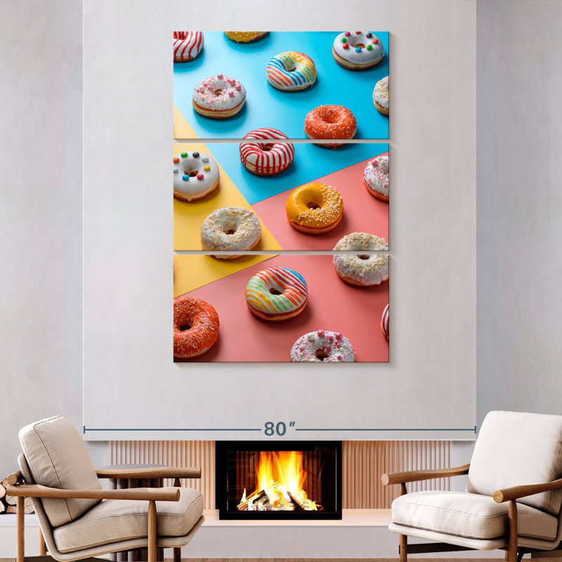 Yarlin Assorted Glazed Doughnuts, 74" H x 48" W