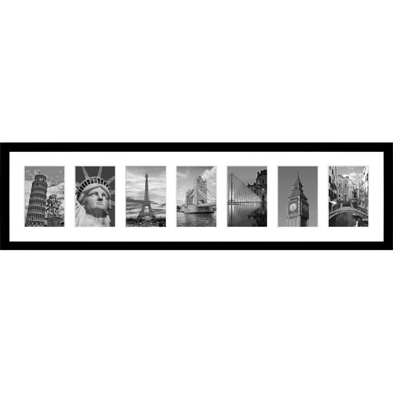 Lasharee Wood Picture Frame with Mat, Black