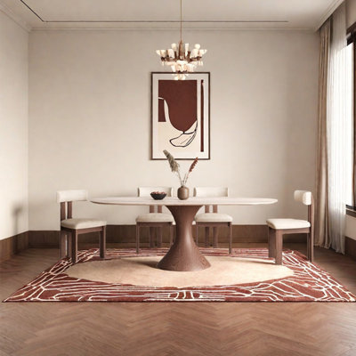 Ensemble de table de salle à manger en pierre frittée