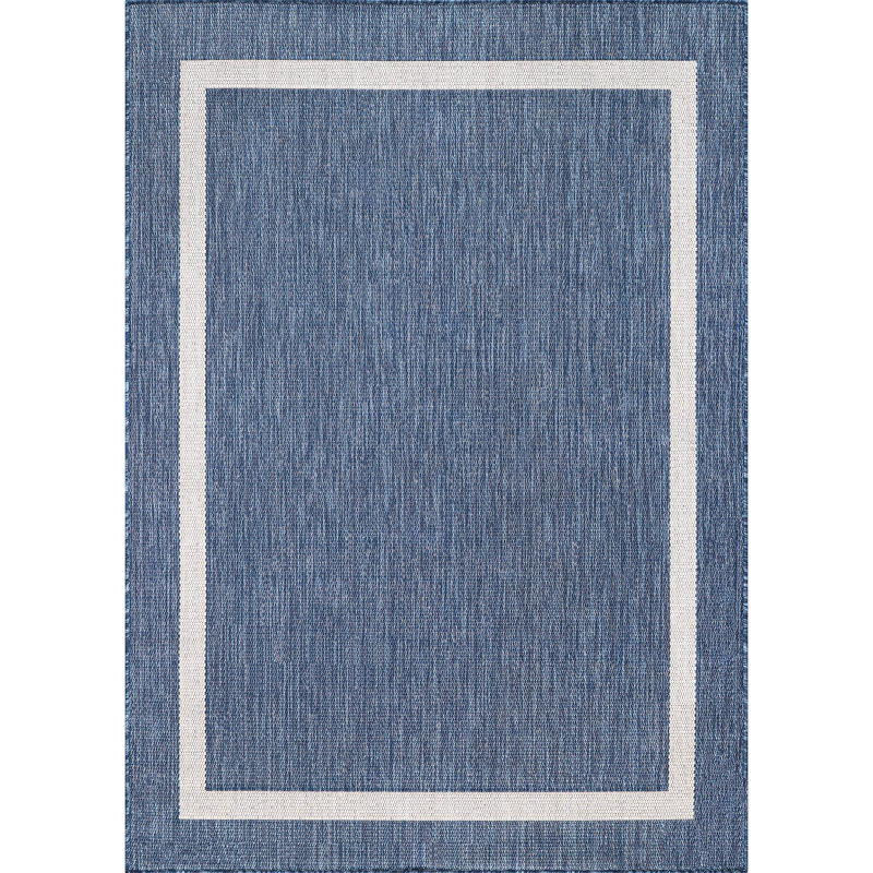 Waikiki Geometric Indoor/Outdoor Rug, Blue, Rectangle 8' x 10'