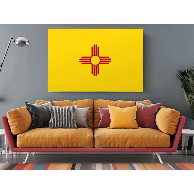 Drapeau du Nouveau-Mexique, impression sur toile tendue, L 24 po x H 16 po