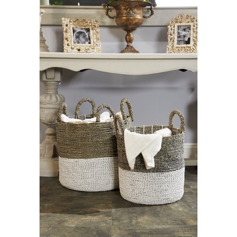 Rattan Basket Set Three Posts