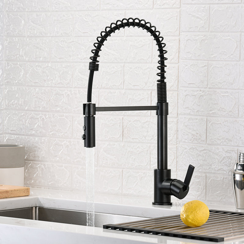Pull Down Single Handle Kitchen Faucet, Oil Rubbed Bronze
