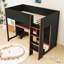 Lit mezzanine avec bureau, garde-robe, tiroir et lumières DEL-784520109