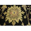 Tapis oriental noir / brun clair en laine noué à la main 8 po x 11 po Oushak Chobi