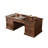 70.87"American solid wood brown office writing desk