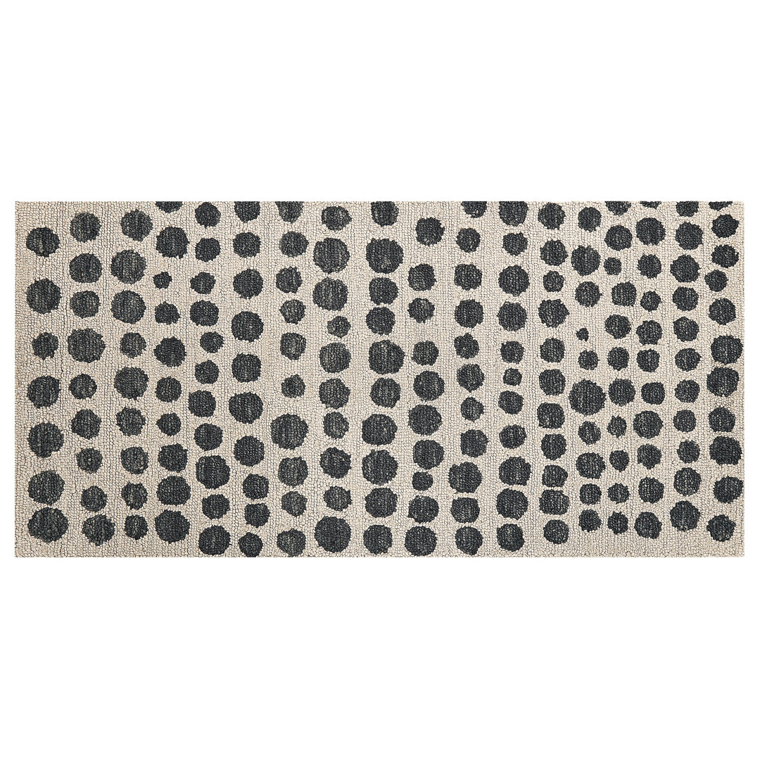 Teppich Havran aus Wolle in Beige/Schwarz