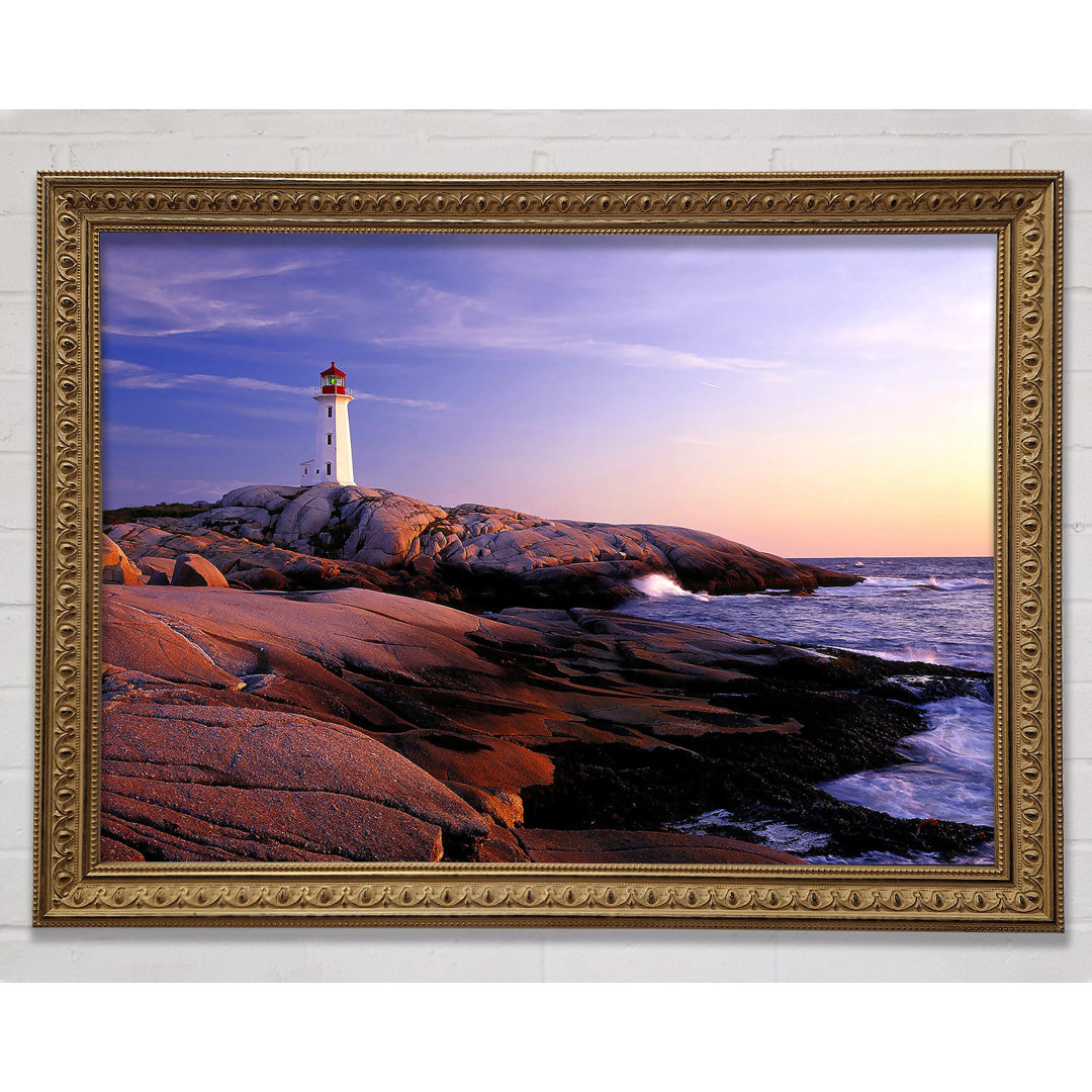 Peggys Point Leuchtturm Peggys Cove Nova Scotia Gerahmter Druck