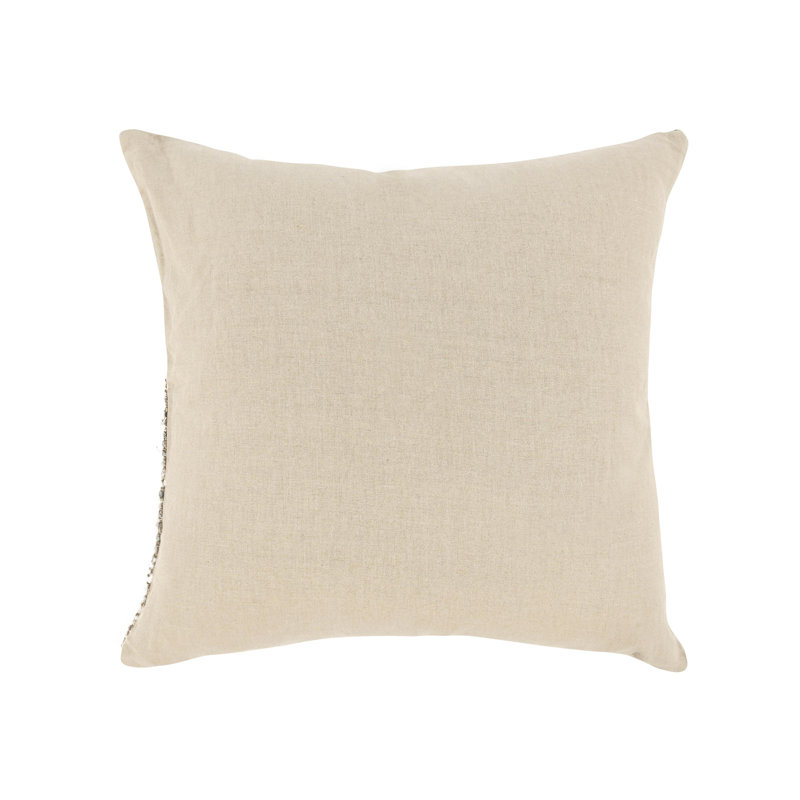 Porter 24" Woven Cotton Blend Throw Pillow , Black