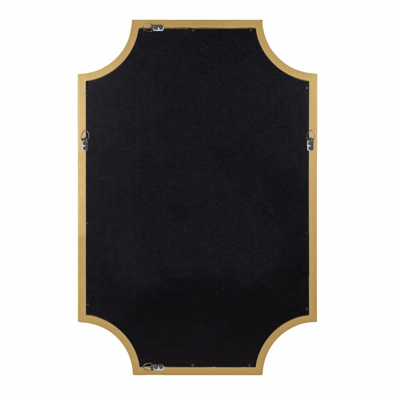 Mertztown Engineered Wood Mirror, 20" x 30", Gold
