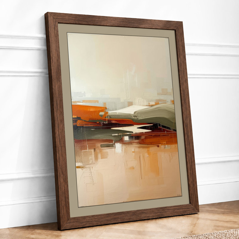Geometric Reverie Abstract - Print, A2 - 59.4 x 42.0 cm, Walnut