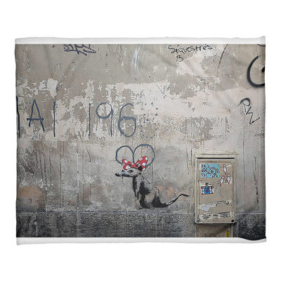 Banksy Sewn Throw Blanket