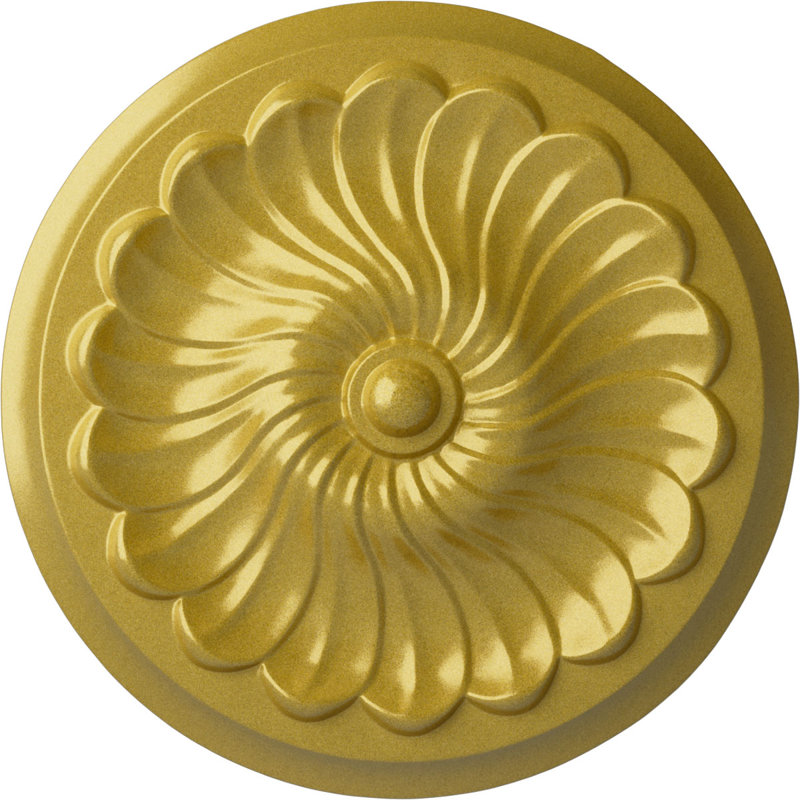 Médaillon de plafond en spirale Endurathane, Doré intense