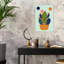 Happy Potted Cactus Colorful Playful Abstract Cactus Plant Succulent Flower Landscape Wall Art Print by Mathieu - Wrapped Canvas Print-116215572