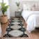 Machine Washable Indoor/Outdoor Christain ACN1443 Black Rug