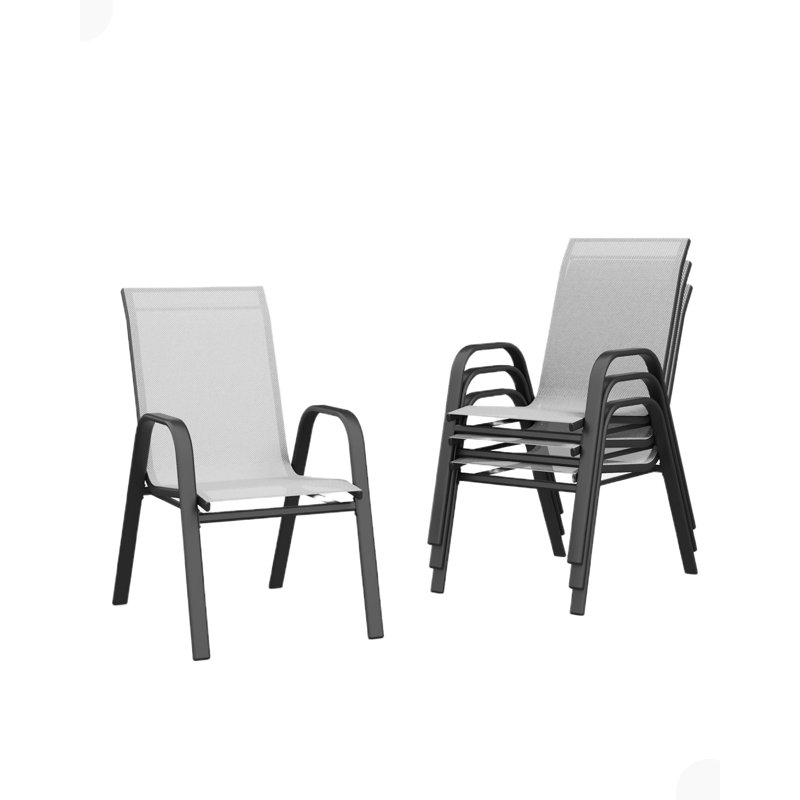 Set of 4 Patio Dining Chairs - Thumbnail 3