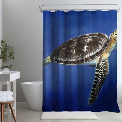 Cafer – Polyester Shower Curtain, Dye Sublimation Print, 71" W × 74" L