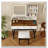 Makeup Vanity with LED Lighted Mirror and Stool