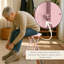 Tabouret pliant sans dossier 24 pouces Lavish Home avec capacité de 225 lb (rose)-850238672-916327840