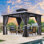 10 pi. L 10 pi. D Pavillon de jardin en aluminium