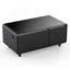 Table basse moderne intelligente avec réfrigérateur intégré, haut-parleur Bluetooth, chargement sans fil
