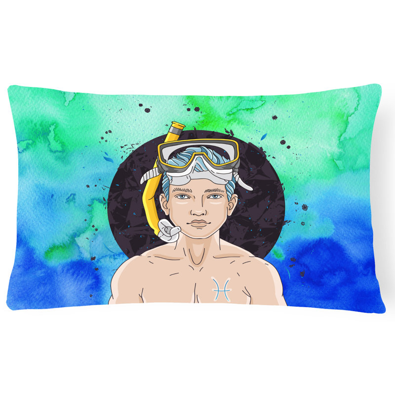Coussin lombaire à enseignes poissons zodiac