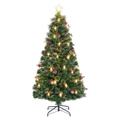 Christmas Tree Artificial Xmas Tree With 8 Lighting Modes Warm Led Lights