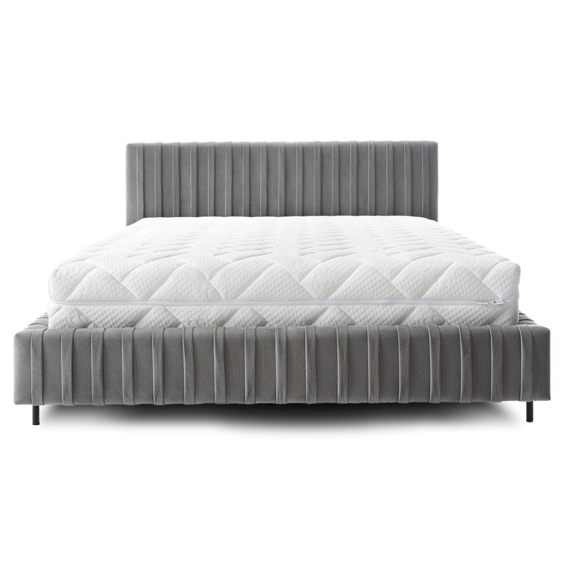 Molette Upholstered Bed, Grey, Super King (6')